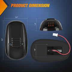 Nilight roof running light amber close-up shows bright glow for safer night driving.