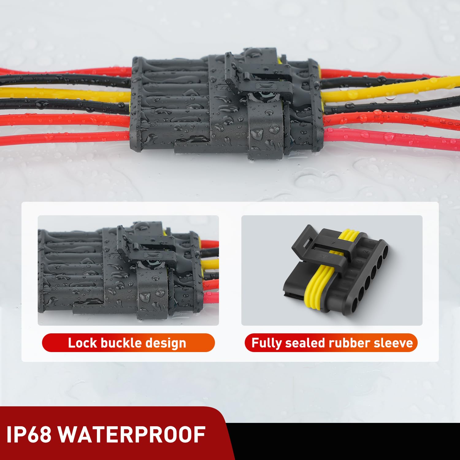 Nilight rubber seals provide dustproof and waterproof sealing for resilient connections.