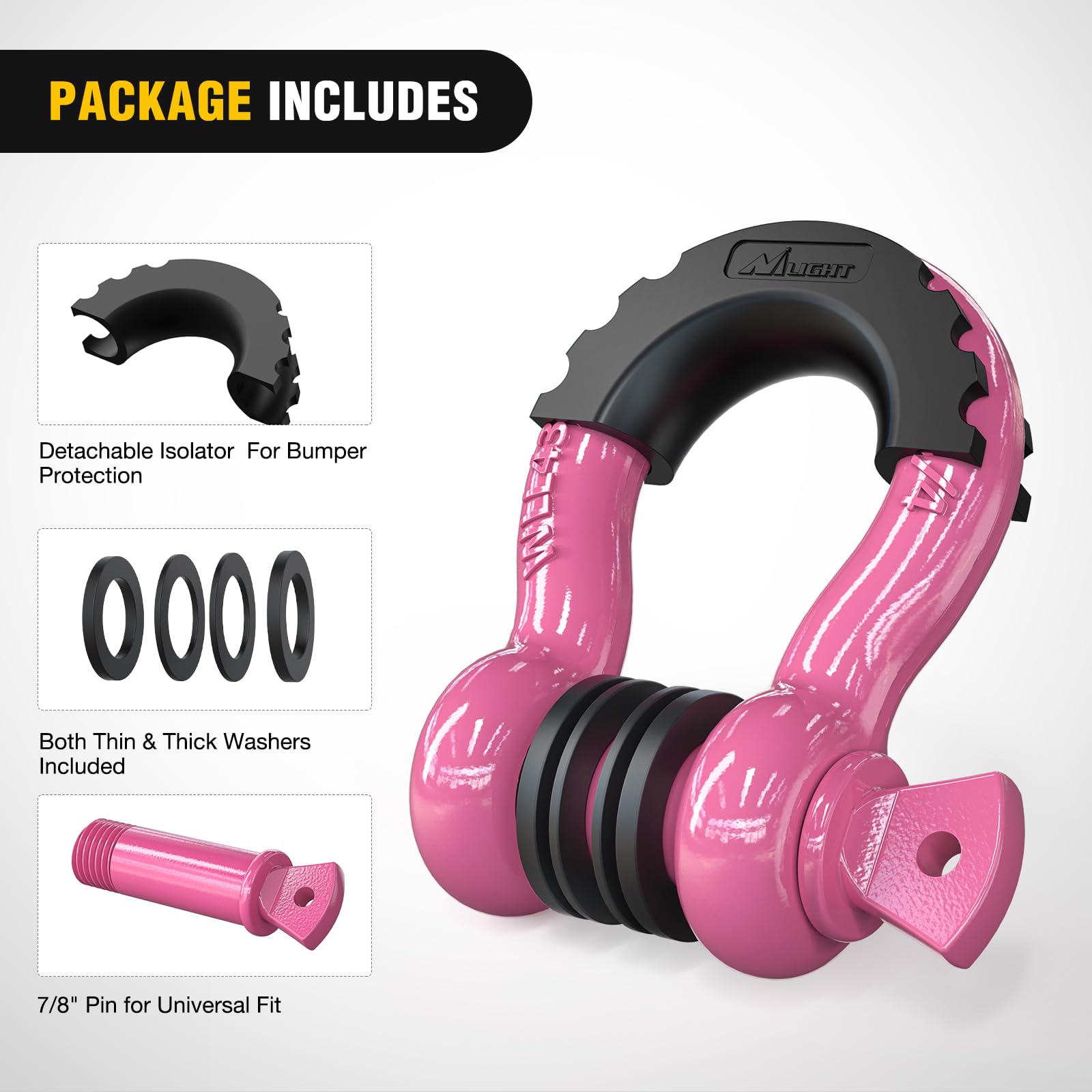 Nilight rubber shackle isolators reduce rattling and protect vehicle finish