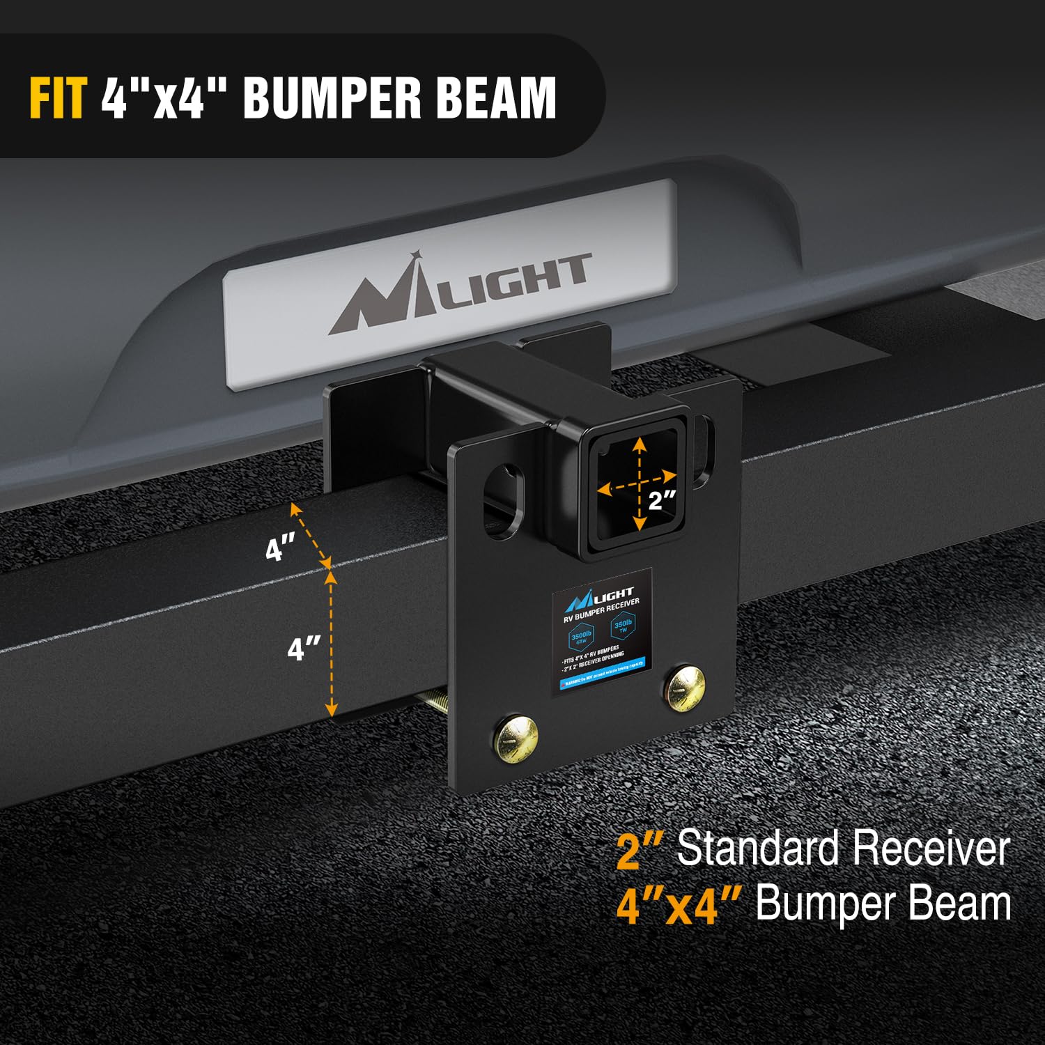 Nilight hitch cover protects the mount and adds a clean finish.