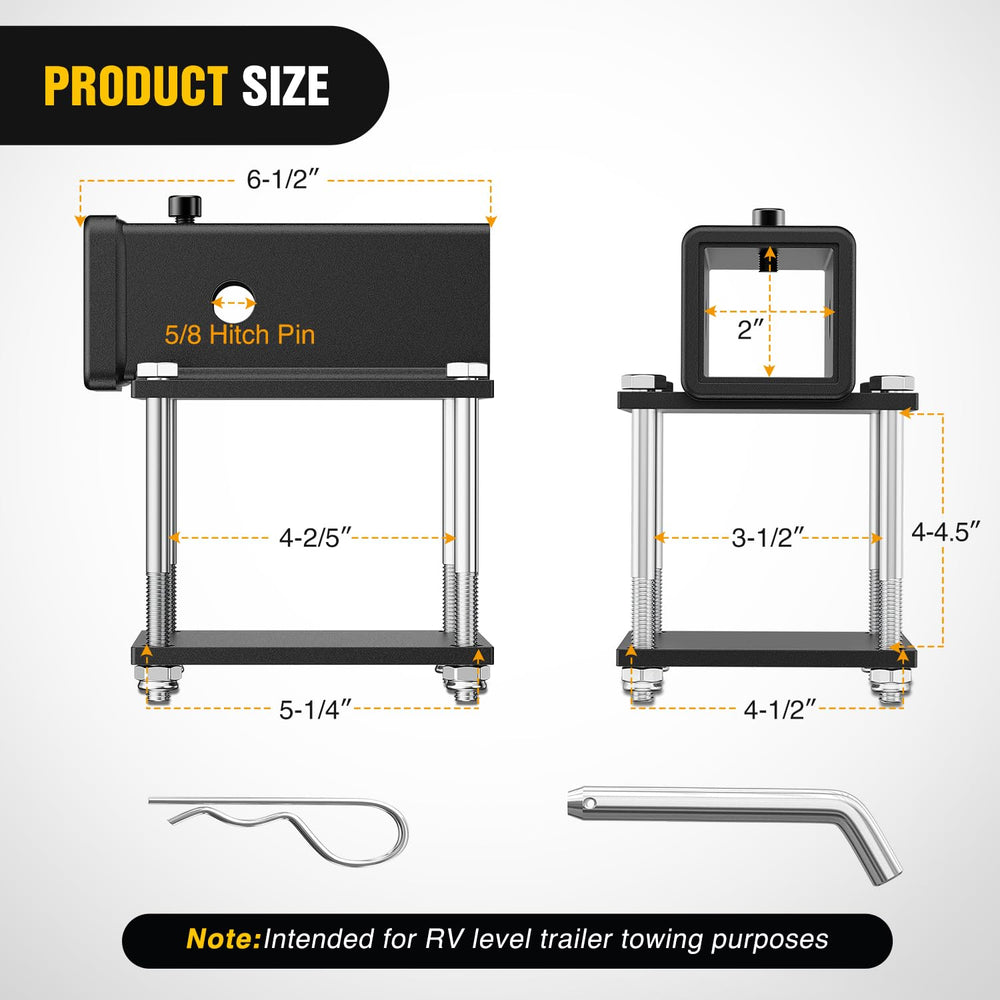 Nilight hitch receiver back view emphasizes versatile bolt-on design for bumper beams.