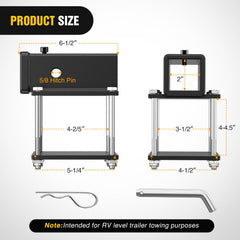 Nilight hitch receiver back view emphasizes versatile bolt-on design for bumper beams.