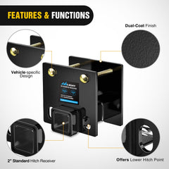Nilight hitch supports up to 3,500 lbs gross weight for racks and carriers.