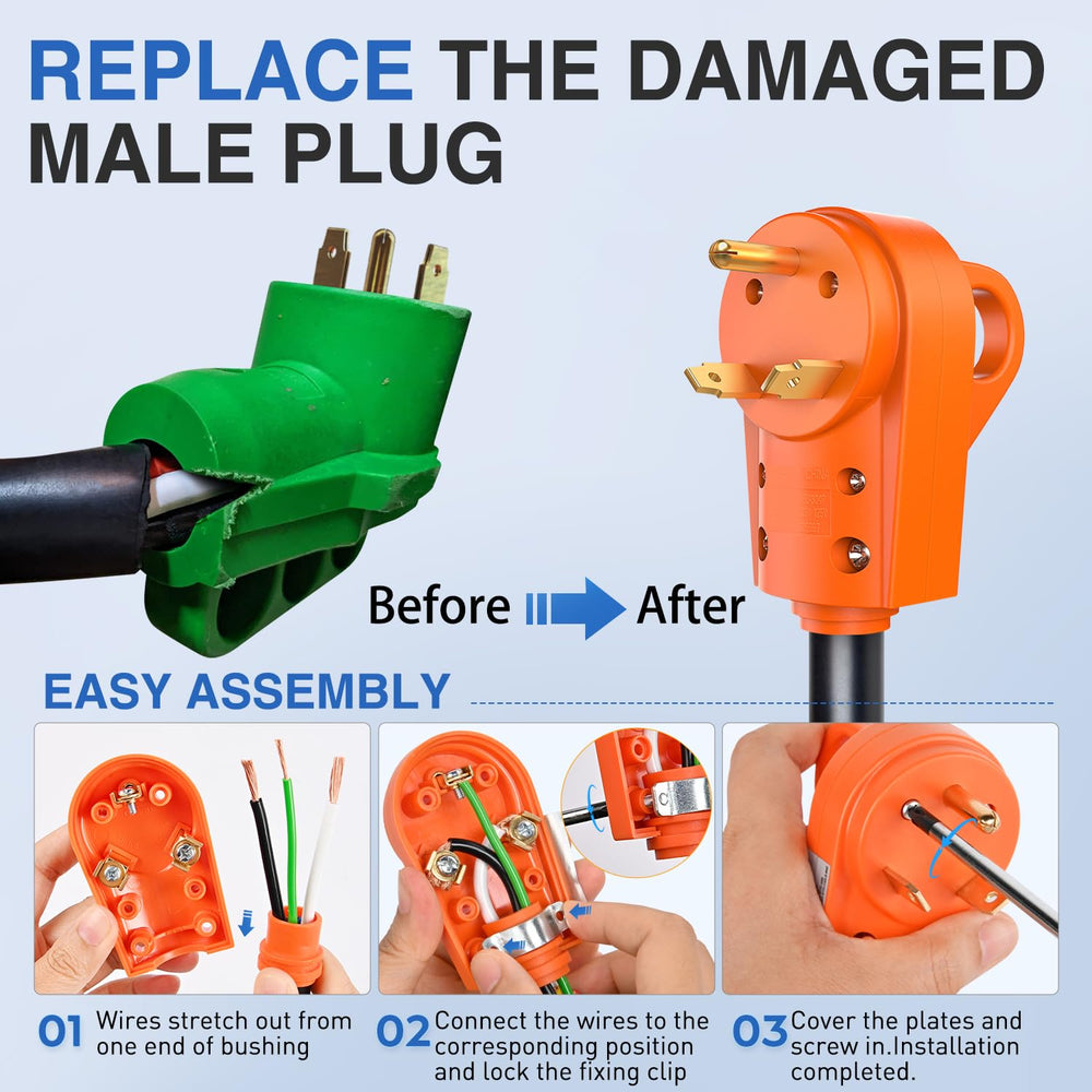 Nilight RV plug set packaging with included installation guidance