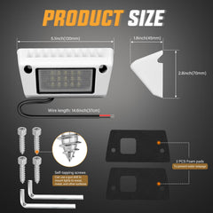 Nilight RV porch LED light close‑up demonstrates glare-free, comfortable outdoor lighting.