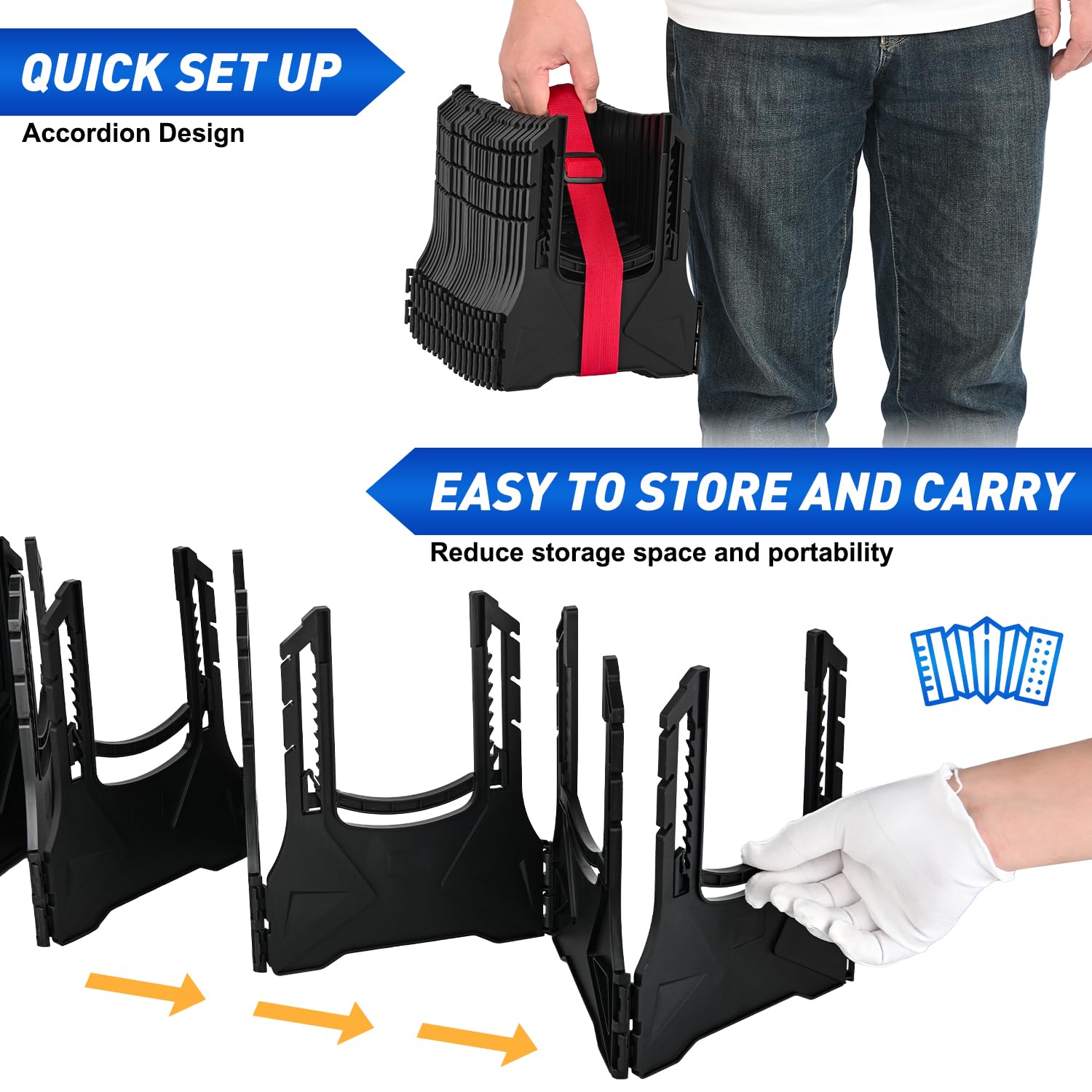 Nilight red buckle strap aids carry and storage for easy camping setup.