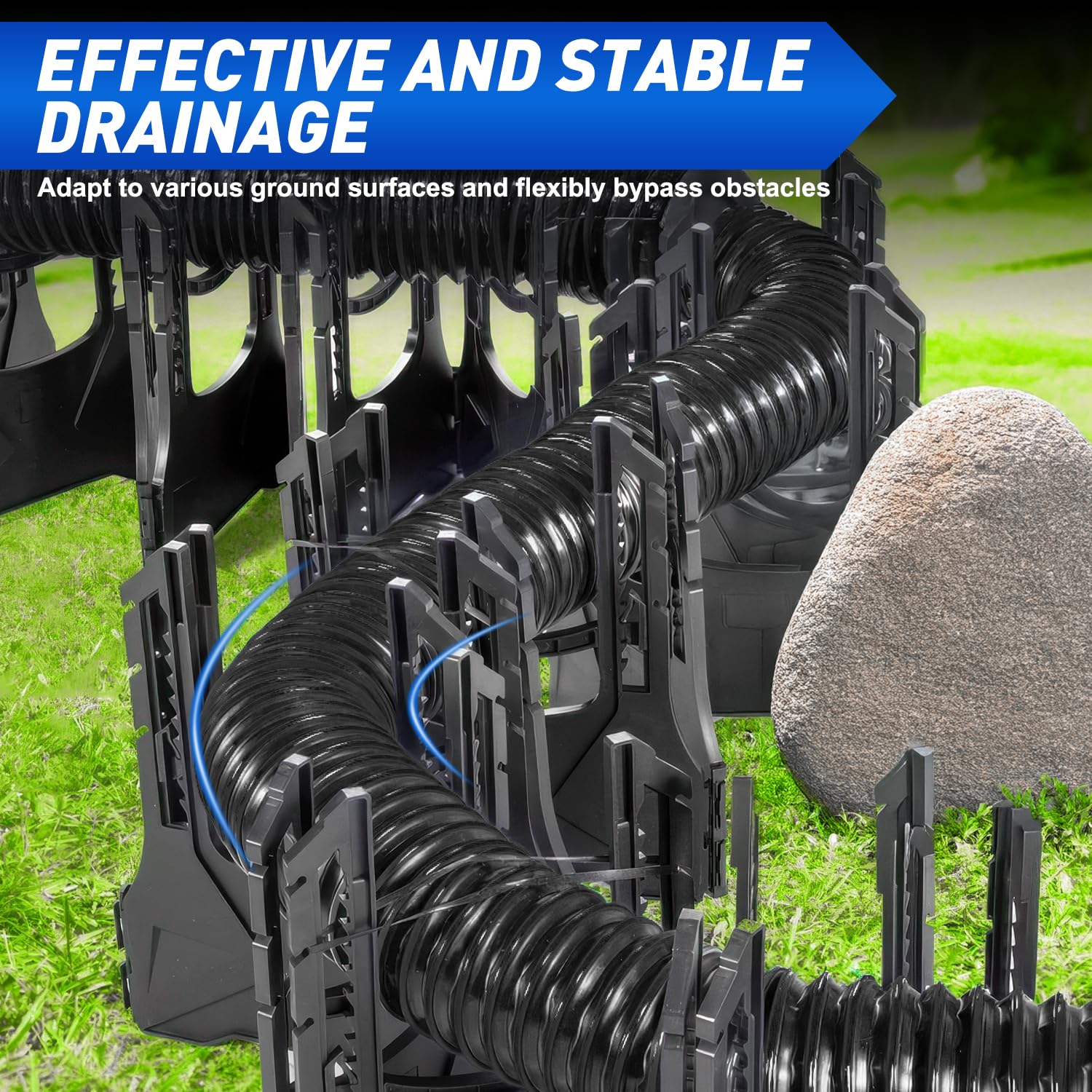 Nilight rubber bands secure the hose for extra stability.
