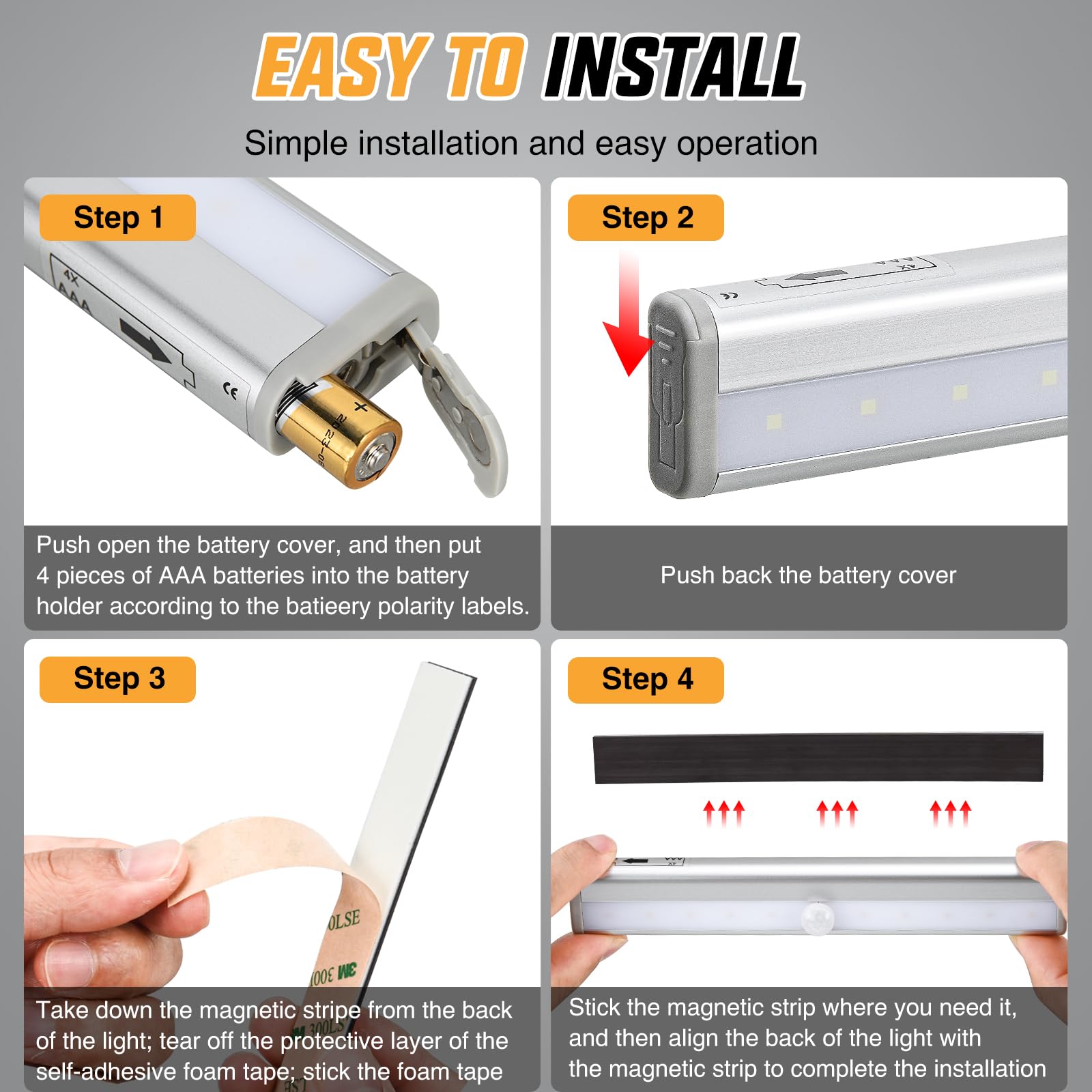 Nilight step light with magnetic strip enables quick, drill-free mounting.