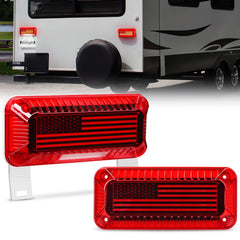 Nilight RV tail light 72 LEDs front view with bright red running light