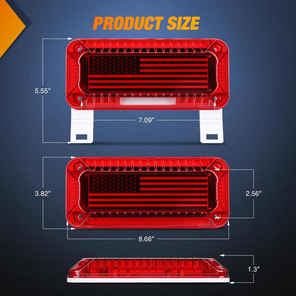 Nilight RV tail light rear view with license plate illumination