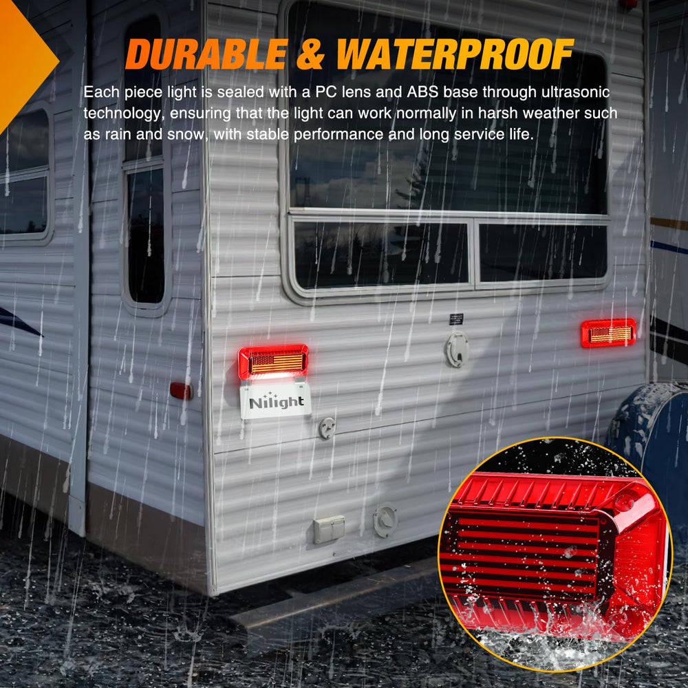 Nilight tail light waterproof housing withstands rain