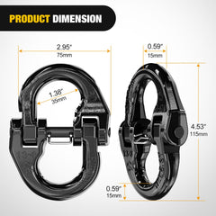 Nilight 12,000 lbs load-capacity safety link for heavy-duty trailers and trucks