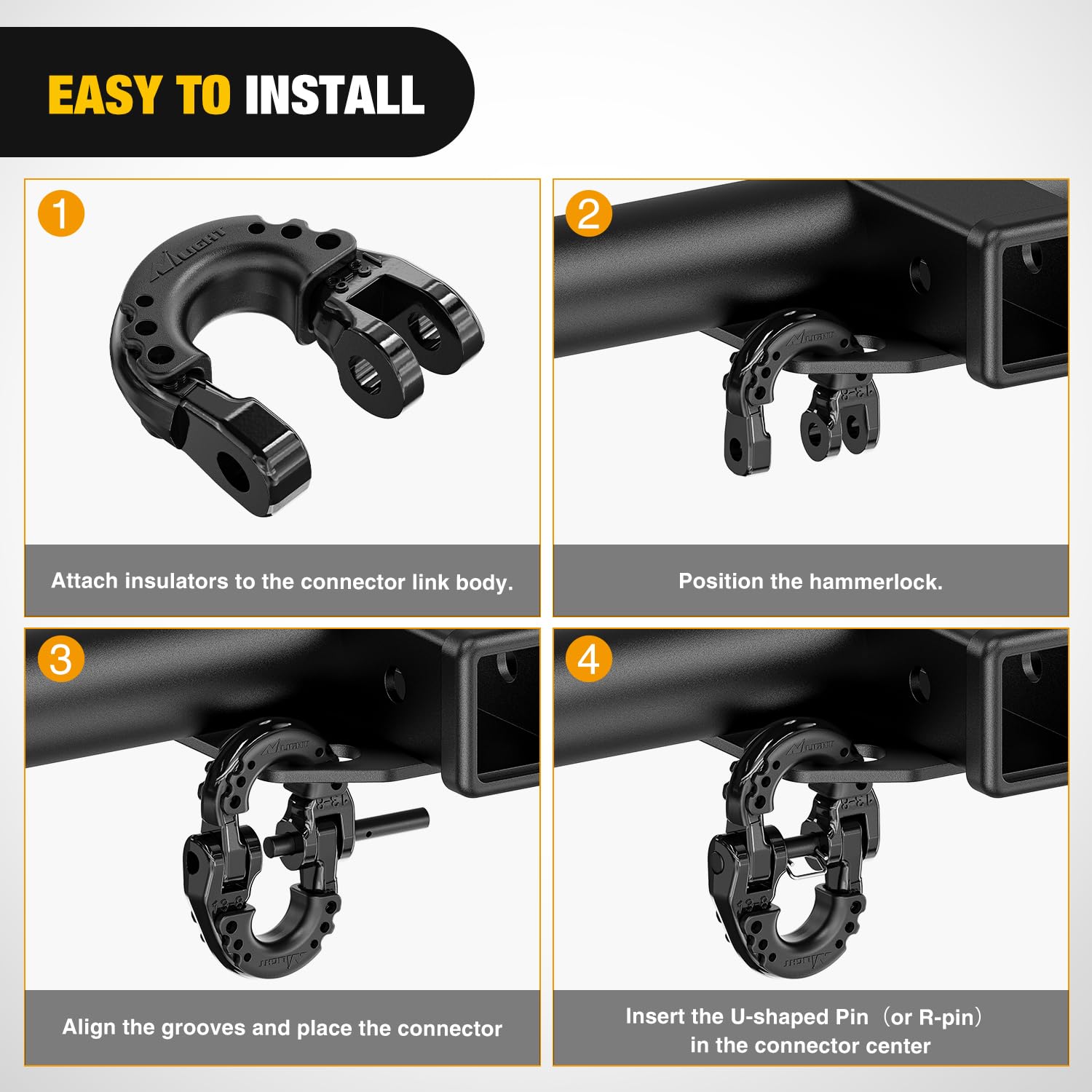 Nilight connector with removable isolator reduces noise and protects surfaces