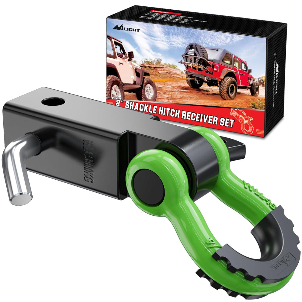 Nilight shackle hitch receiver 2-inch attachment for heavy towing