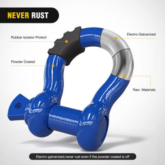 Nilight shackle isolators and washers reducing rattling and protecting paint.