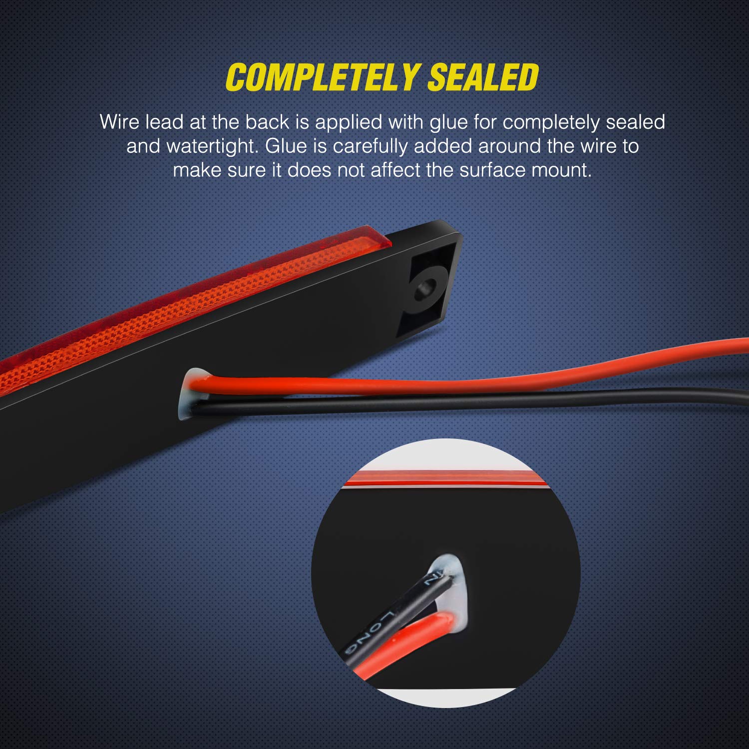 Nilight side-marker-light detail shows 6 LEDs for strong brightness.
