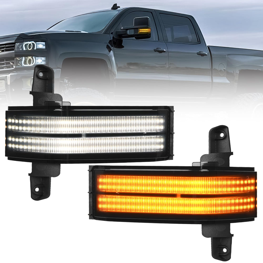 Nilight side mirror marker light amber turn signal for enhanced night visibility