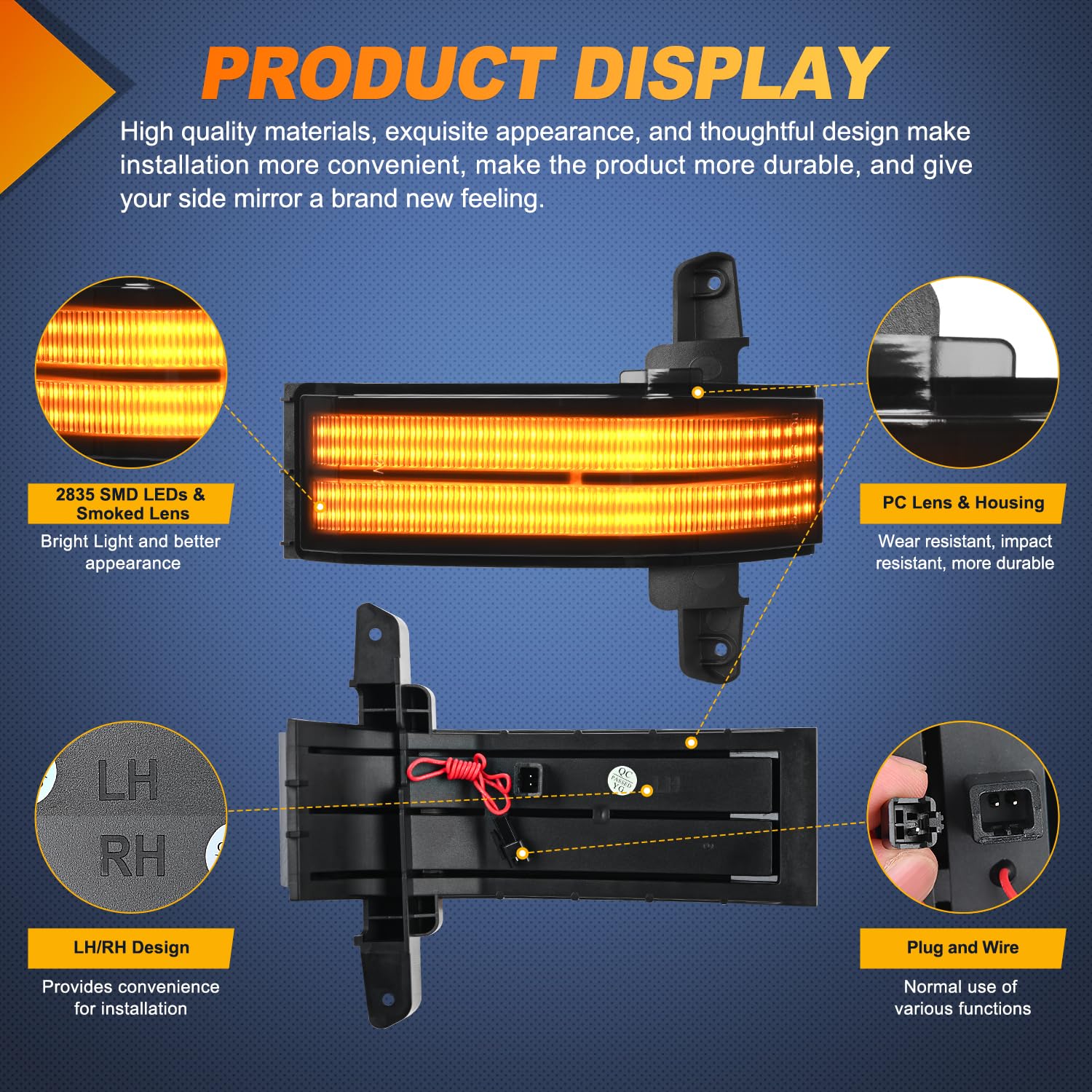 Nilight side mirror marker light CANBUS-enabled unit reduces warning errors