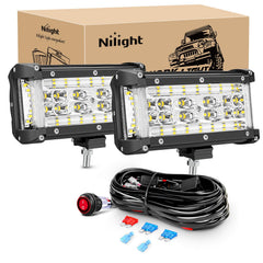 Nilight Side Shooter 5.5-inch end cap detail for rugged lighting accents