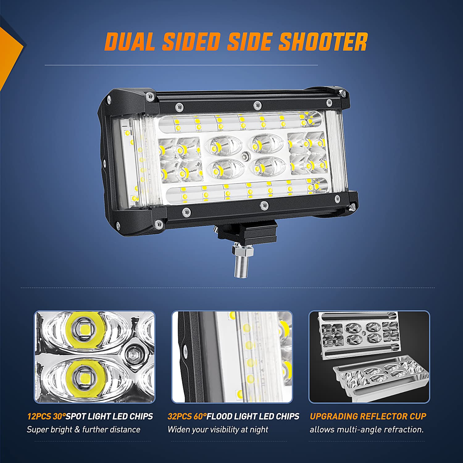 Nilight Side Shooter 5.5-inch IP67 shell withstands rain and dust