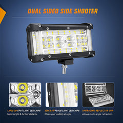 Nilight Side Shooter 5.5-inch IP67 shell withstands rain and dust