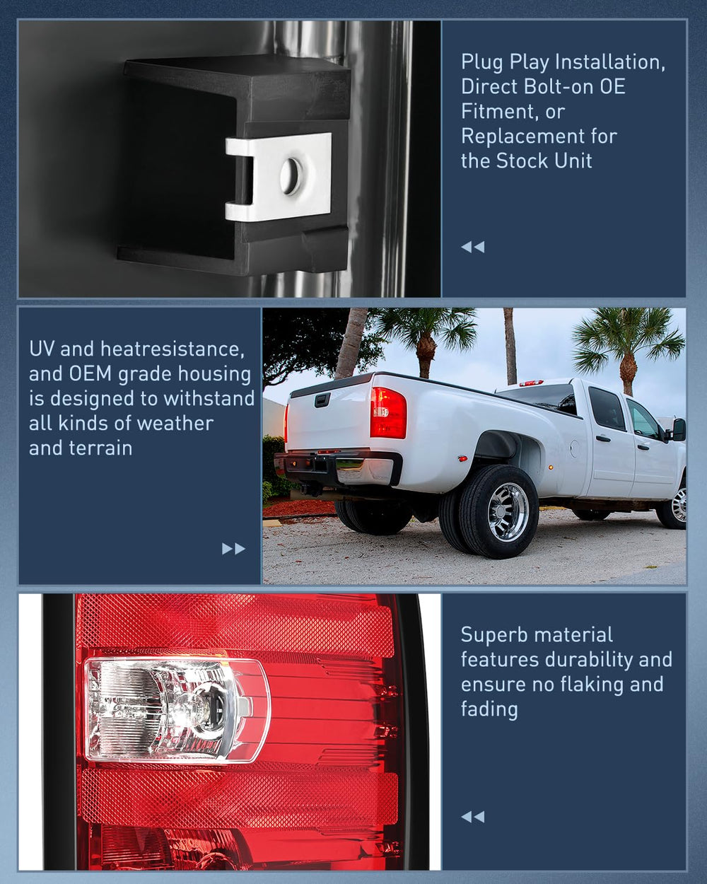 Nilight taillight rear view highlights robust construction and easy mounting