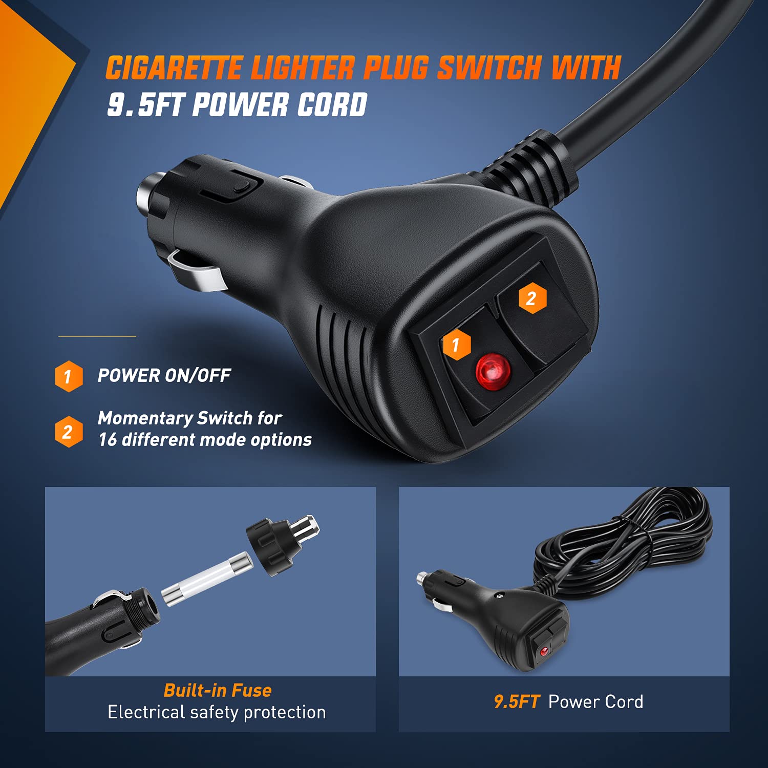 Nilight sixteen pattern strobe modes offer versatile signaling options