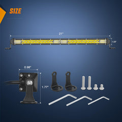 Nilight Slim LED light bar 21-inch side bracket shows versatile mounting option