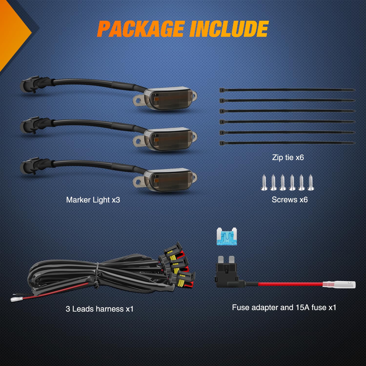 Nilight 12V DC marker lights for easy, straightforward installation