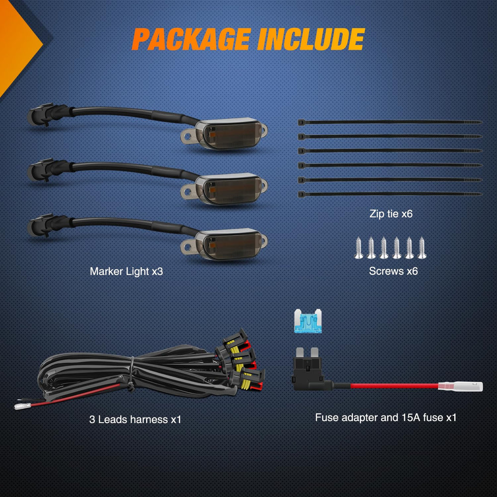 Nilight 12V DC marker lights for easy, straightforward installation