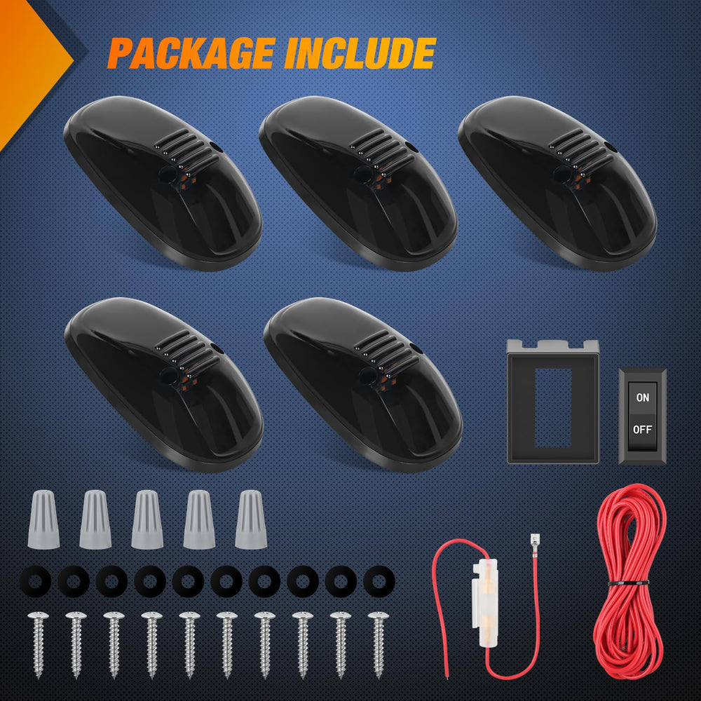 Nilight smoked lens amber marker lights enhance rugged vehicle aesthetics.