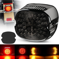 Nilight smoked tail light close-up showcases bright LED for night visibility.