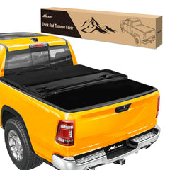 Nilight soft tri-fold tonneau cover installation on Ram 1500 for quick setup.