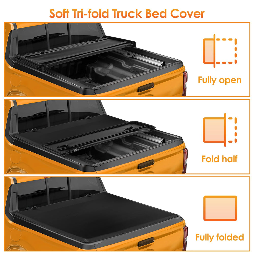 Nilight tonneau securely mounted on Ram 1500, enhancing cargo security.