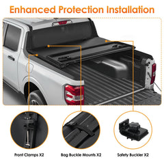 Nilight soft tri-fold tonneau cover protects Ram 1500 cargo from rain and snow.