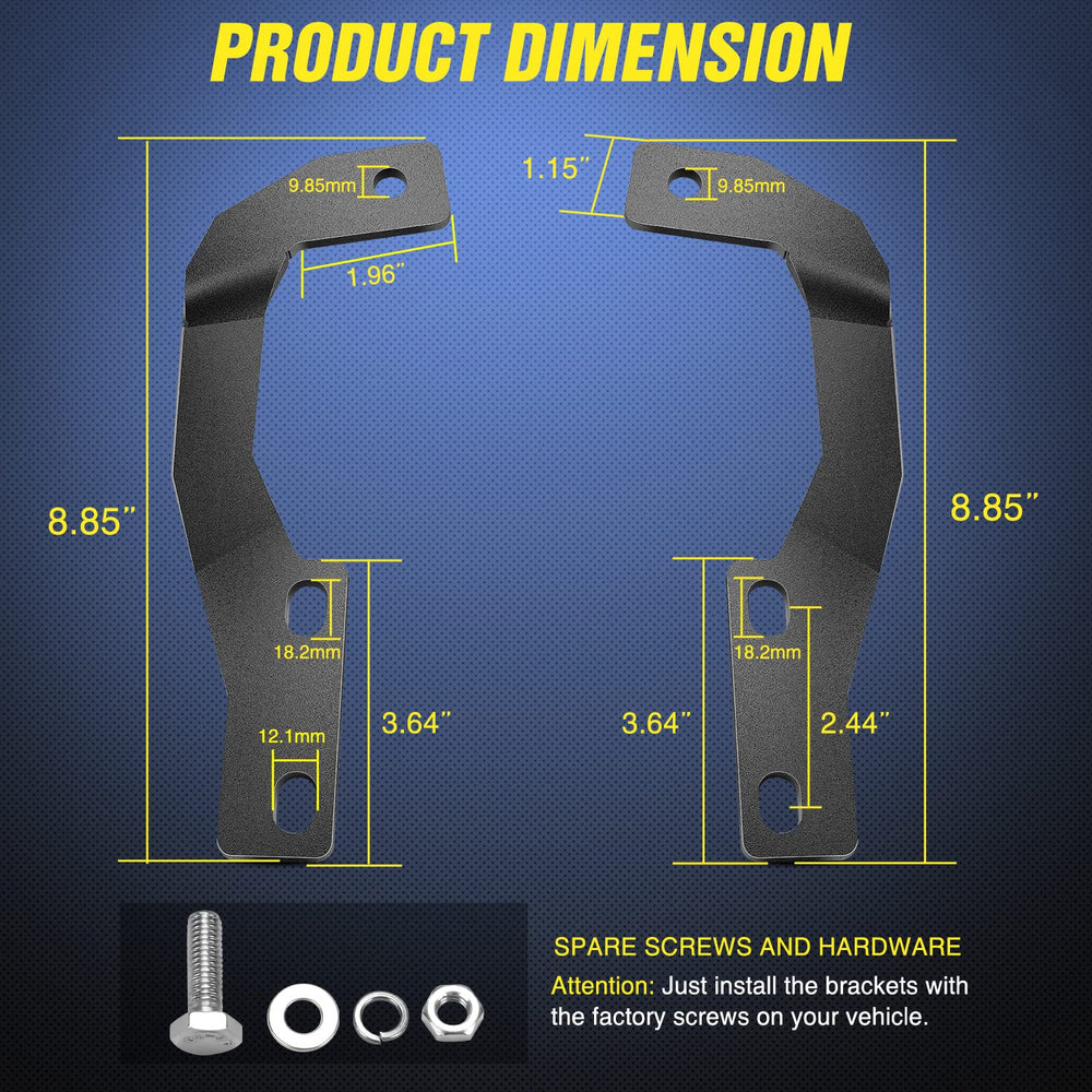 Nilight kit includes spare screws for easy maintenance.