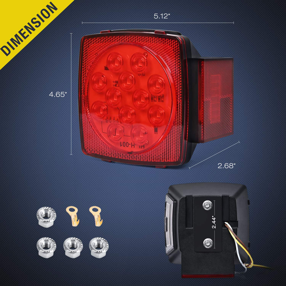Nilight IP68-submersible trailer light demonstrates reliable multi-function signaling in wet conditions.