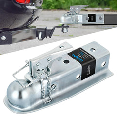 Nilight straight trailer coupler with 2in ball for secure towing connections