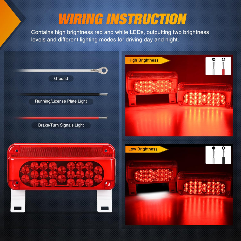 Nilight tail light surface-mount design for clean, quick installation.