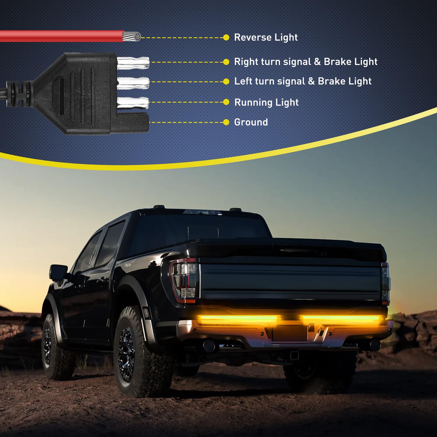 Nilight tailgate light bar designed for pickups, SUVs, and trailers