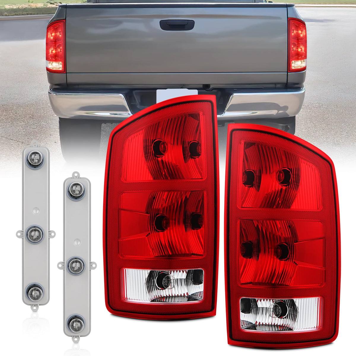 Nilight taillight assembly for Dodge Ram 1500 driver side, enhanced night visibility