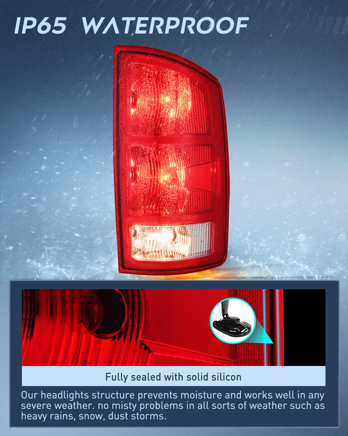 Nilight taillight assembly ready for plug-and-play installation with OE socket