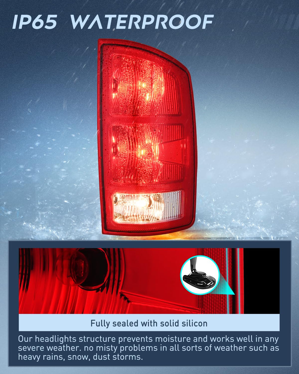 Nilight taillight assembly ready for plug-and-play installation with OE socket
