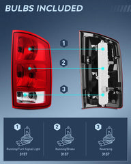 Nilight taillight rear lamp close-up showing sealed housing for weather resistance
