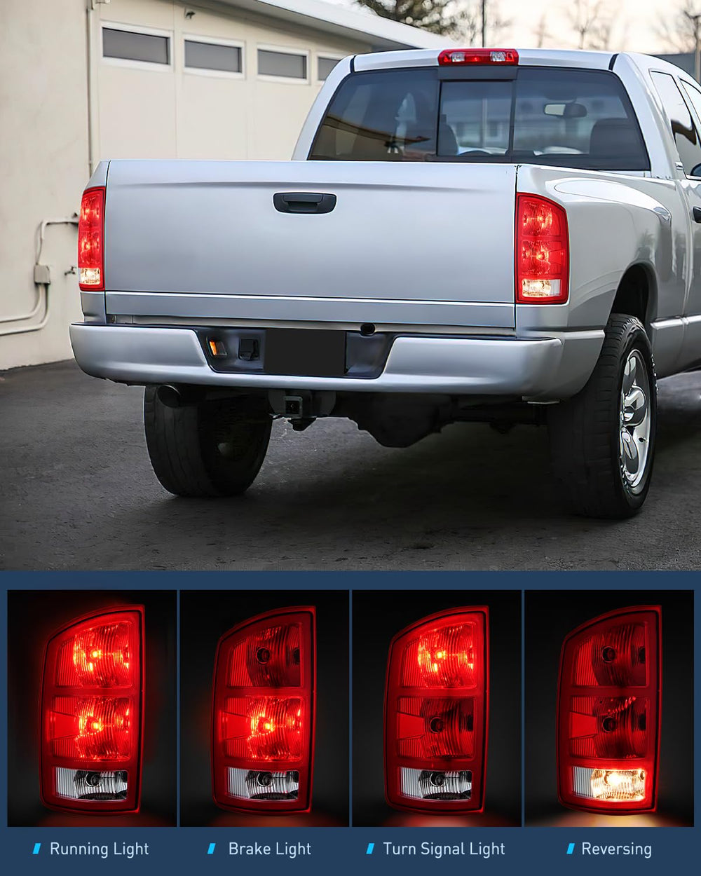 Nilight taillight assembly for Ram 2500/3500 driver side, durable housing