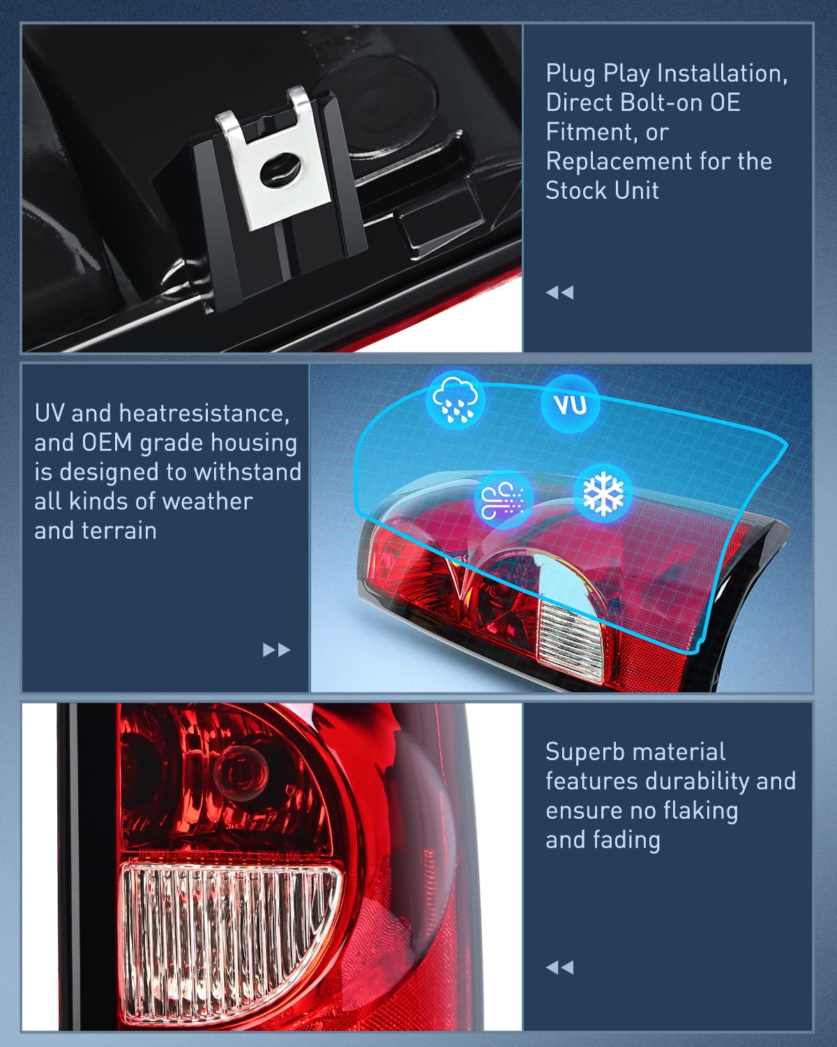 Nilight plug-and-play taillight installation for easy, drill-free swap.
