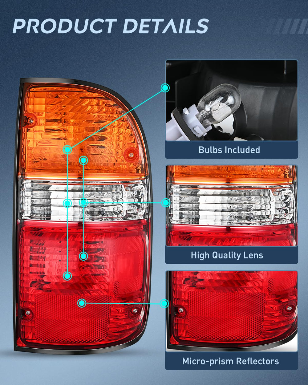 Nilight taillight assembly plug-and-play installation for easy replacement
