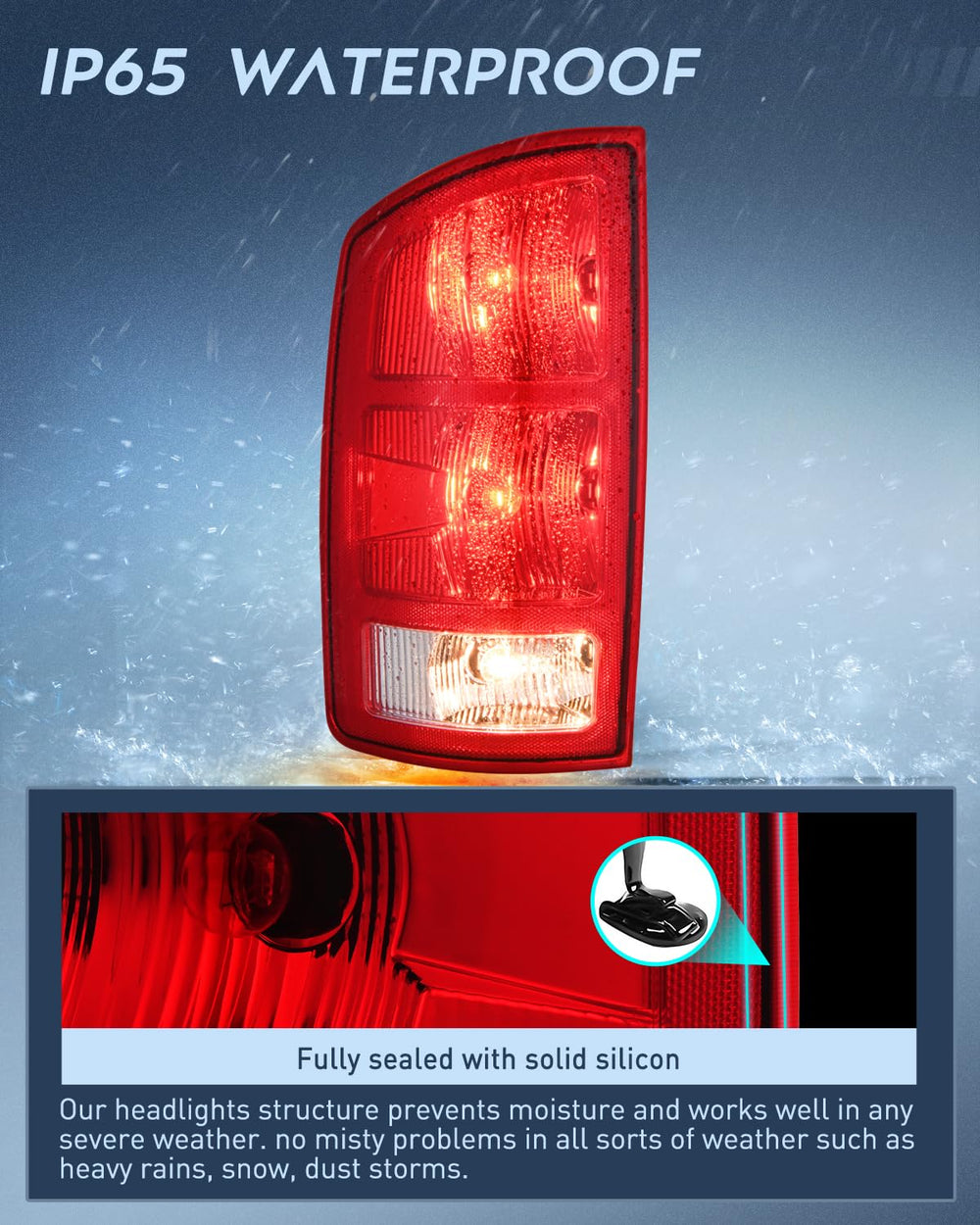 Nilight taillight bulbs included for immediate replacement on the Dodge Ram.