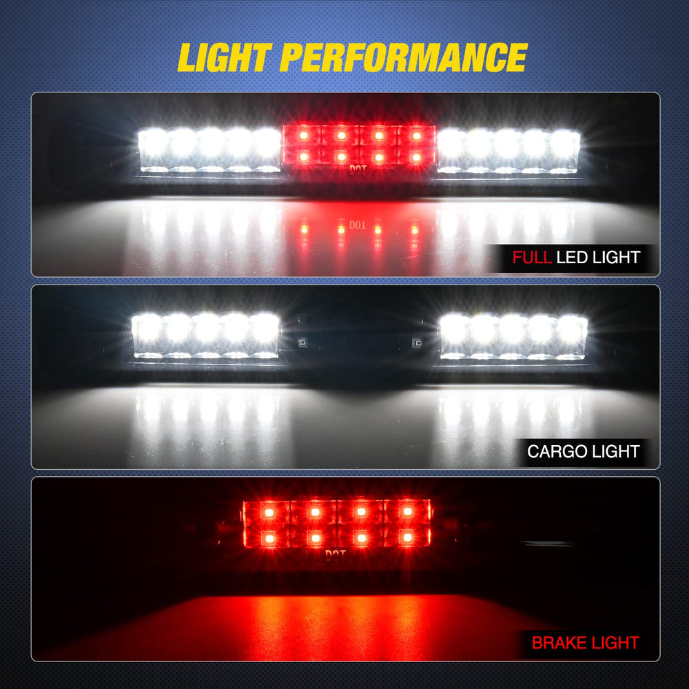 Nilight third brake light installed on 1999-2006 Chevy Silverado for proper fitment.