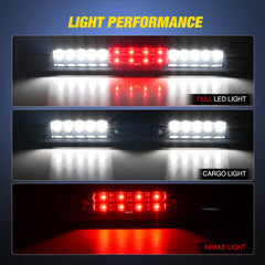 Nilight third brake light installed on 1999-2006 Chevy Silverado for proper fitment.